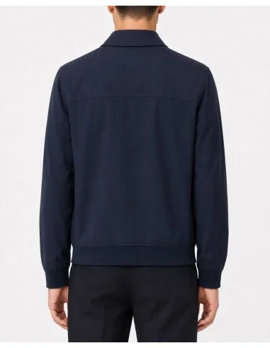 Giubbino blu in piquet