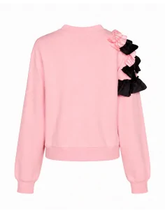 Maglia Felpata Rosa Con Ruches 2